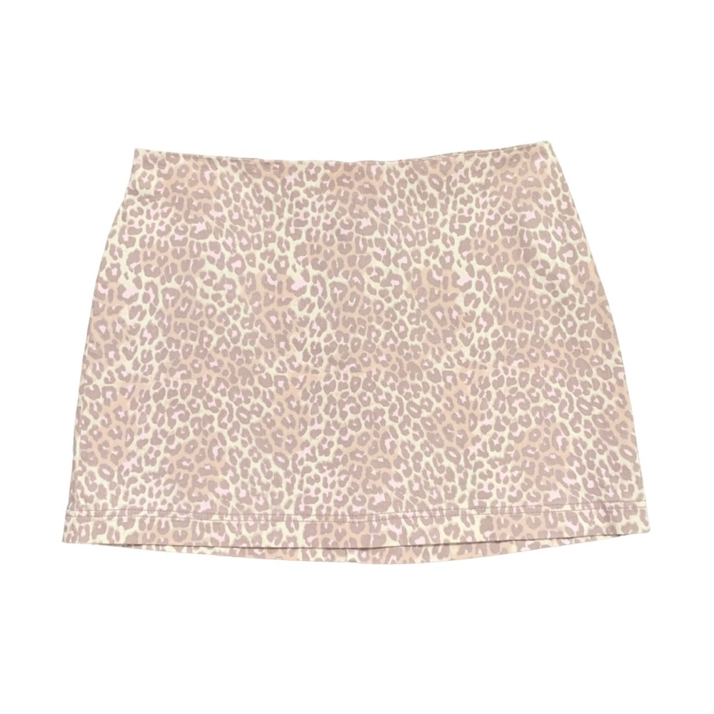 ❌ SOLD ❌ Wild Fable Pink Tan Leopard Print Denim Jean Mini Skirt Plus Size 16 - Picture 3 of 10